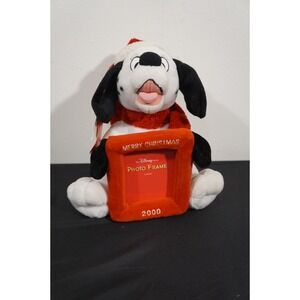 Disney Store Candy Cane Christmas 2000 Dalmation Dog Plush Photo Frame